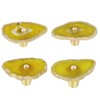 moonsix Set of 4 Agate Slice Cabinet Knobs with Screws,