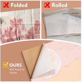 Magicfly 3 Pack Paint by Number for Adults Beginner, Moon Lake Landscape DIY Painting by Number Kit, Easy Acrylic Paint by Numbers on Canvas, 9x12 Inch, Include 10 Multi-Sized Brushes