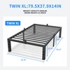 MAF 14 Inch XL Twin Bed Frame Metal, Heavy Duty