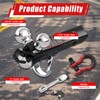 TYT Tri Ball Hitch Trailer Mount with Locks, Tow Hook