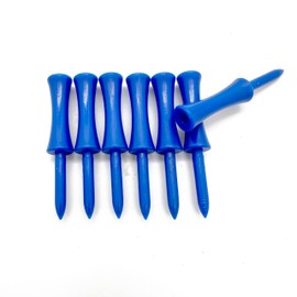 LM sports Plastic Step Down Golf Tees｜Premium Short Golf Castle Tees｜100 Count (Blue 2.7 Inch)