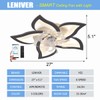 LENIVER 30" Ceiling Fan with Lights Remote Control, Modern Low