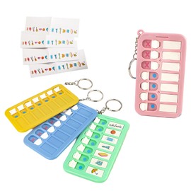 COZERI 4 x Checklist Boards, To Do List for Children, Memo Checklist Boards with Keyring, Reusable Planner for School and Everyday Use, Promotes Good Habits and Efficient Organisation