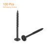sourcing map #8 x 2" Round Washer Screws - 100pcs
