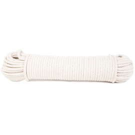 Koch 5600825 Braided Cotton/Poly Sash Cord, Trade Size 8 by 100 Feet, White