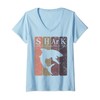Womens Shark Periodic Table Elements Retro Shark Selachimorphaphile V-Neck T-Shirt