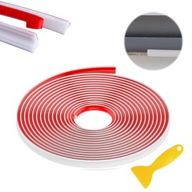 XdealCozyxc 12M TPE Flexible Quadrant Skirting Board Moulding Trim, Ceiling Coving, Beading for Laminate Flooring (White, 12 mm x 9 mm)