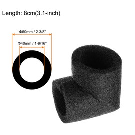 Rebower 12pcs Elbow Insulation Foam Tube Connector 40x60mm 3" Heat Preservation Elbow Foam Pipes [for Tubing Outdoor Water Pipe Protection] - Black