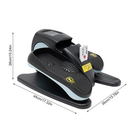 Under Desk Elliptical, Electric Seated Pedal Exerciser, Mini Foot & Leg Pedal Exerciser w/Remote Control & Display Monitor, Quiet & Compact Portable Elliptical for Seniors & Adults (Blue)