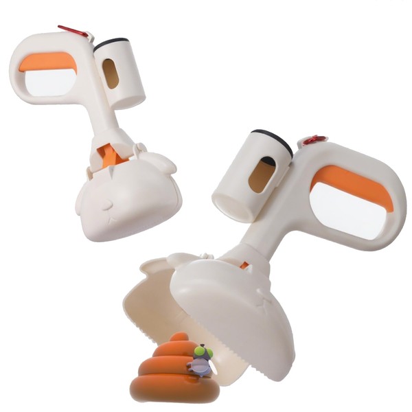 MAEAJDLT Pet Pooper Scooper with Bag Attachment, Portable, Removes Waste