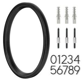 6" Stainless Steel Floating House Number 0, Metal Modern House Numbers, Mailbox Decor Number with Nail Kit, Coated Black, 911 Visibility Signage (Large 0)