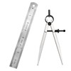 DemJamr 6 Inch Adjustable Lockable Steel Divider Wing Leather Compass