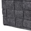 Relaxdays Woven Felt Basket, Foldable Storage Basket, Felt Shelf Basket