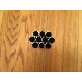 Unbranded Set of Ten Reusable Straight Stainless Steel Drinking Straws.