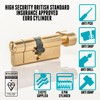 TSS Brass High Security TS007 1* Thumbturn Euro Cylinder, British