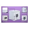 Cat House Side Table, Nightstand Pet House, Litter Box Furniture