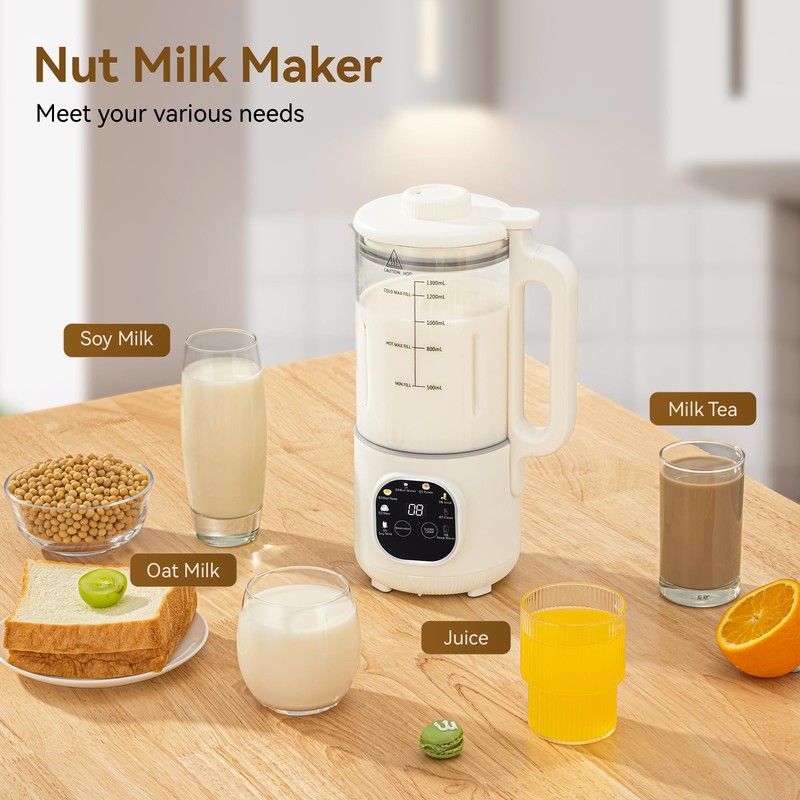 8 in 1 Nut Milk Maker Machine With 20 Blades,40oz