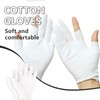 Lilbitty 3 Pairs Cotton Gloves for Dry Hands, Moisturising Gloves