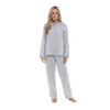 INSIGNIA Ladies Button Front Poly Cotton Pyjamas Gingham (20-22, Grey