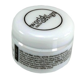 LED/UV Building Gel Diamond Shimmer with Fine Glitter Particles, 15 ml (Milky White)