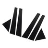 6pcs Window Pillar Post Trim Anti Scratch Glossy Black B