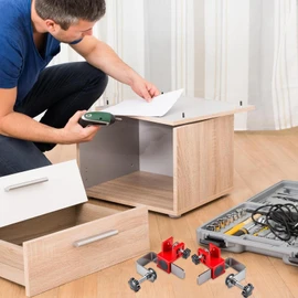 Cabinet Clamps, Woodworking Cabinet Drawer Clamp - Adaptive Jig Frame Positioning Fasteners for Drilling Building Furniture Kitchen Door Miter Mounting Frame