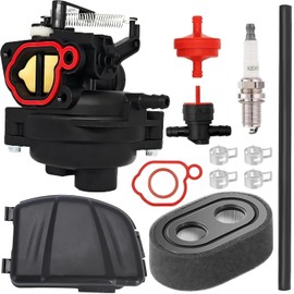799584 Carburetor Kit with Spark Plug & Air Filter Assembly – Compatible with B&S Carb 594057, 592361, 594529 for Troy-Bilt TB110, TB200, 550EX, 625EX, 675EX, 725EX, 163cc Lawn Mower Engines