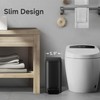TIPGO Slim Bathroom Trash Can with Lid Soft Close, Step