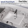 DeerValley 21"x18" Drop-In Bathroom Sink Ceramic Rectangle Vessel Sink with