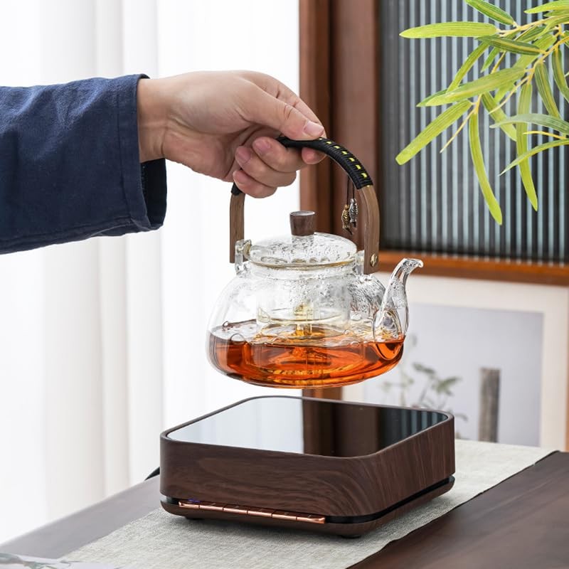 ZENATION Japanese Style 950ml Glass Teapot with Removable Infuser, Stovetop