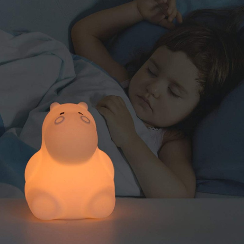 Night Light Creative Hippo Color Changing Night Light Hippo Silicone