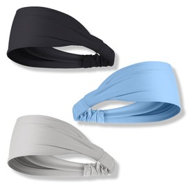 JAZOKA 3PCS Sweatbands Super Moisture Wicking, Headband Women Men Sports Sweat Bands