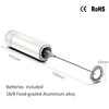 Electric Milk Frother Handheld,Travel Coffee Drink Mixer Batteries Included, 304