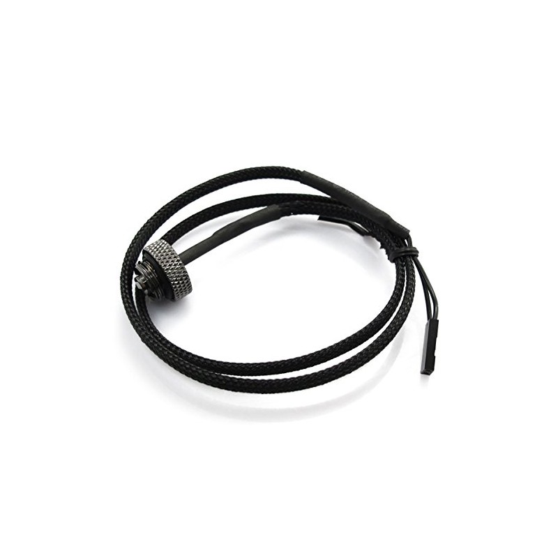 XSPC 1/4" Thread 10k Temperature Sensor : Black Chrome