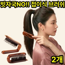 Living Dice Easy-to-Carry Fine Hair Trimming Foldable Hair Brush, 2 Pieces, Brown / 리빙다이스 휴대간편 잔머리정돈 접이식 헤어 브러쉬, 2개, 브라운