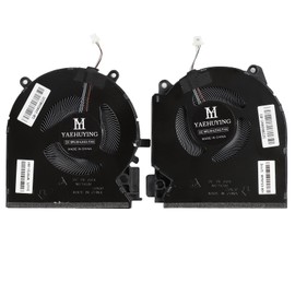 YAEHUYING New CPU + GPU Cooling Fan Replacement for HP Victus 7/8 16-E 16-D 16-D0111TX 16-e0011ns RTX3050 (60W Interface) Series TPN-Q263 TPN-Q264 DC5V 0.6A 10H Fan M75721-001 M75723-001