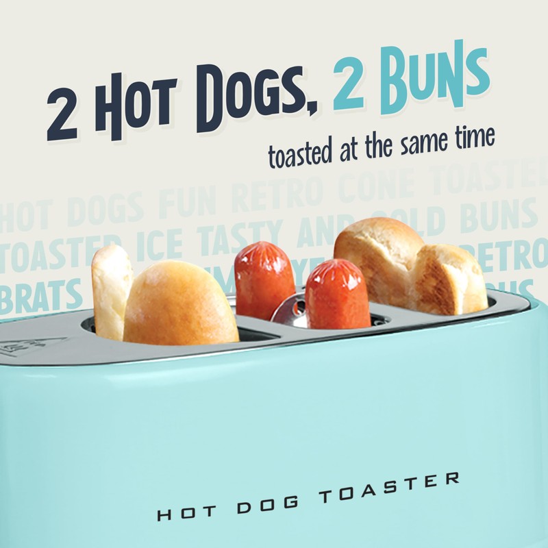 Nostalgia Pop-Up 2 Hot Dog and Bun Toaster With Mini