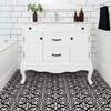 FloorPops Black Gothic Peel & Stick Floor Tiles, FP2475