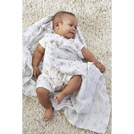 My First Friend Elephant Large Muslin Swaddle - Natural Organic & Pure