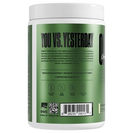ONE of ONE Greens & Gut Health – Superfood Greens Powder with Prebiotics, Probiotics & Digestive Enzymes for Gut Health, Immunity & Energy, No Artificial Sweeteners - Pineapple, 30 Serving
