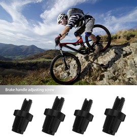 The Lord of the Tools 4pcs M7 Brake Levers Adjustable Regulator Screws for Bicycle Road MTB Cable Adjustments Aluminum Alloy Bolt Black