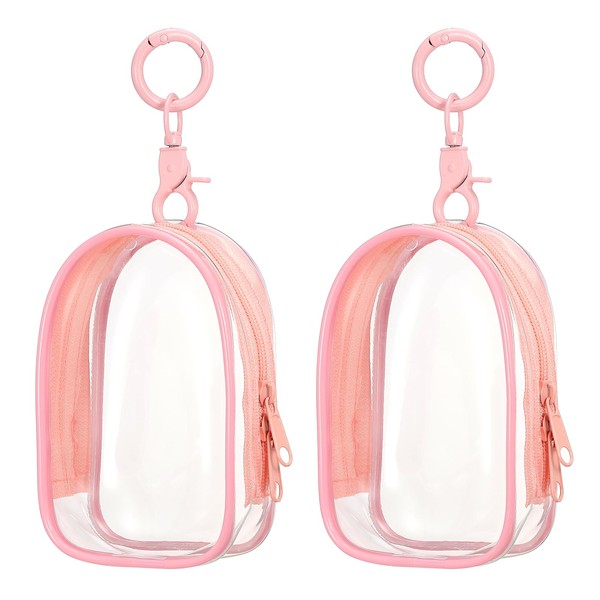 sourcing map 2 Pcs 3.94x2.36 Inch Clear Figure Display Bag