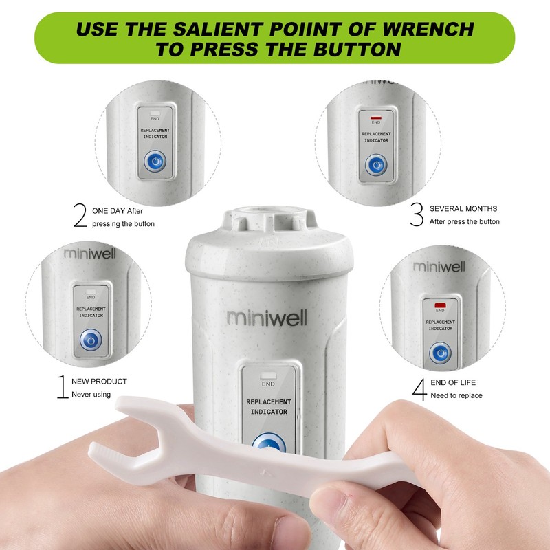 Miniwell Shower Filter L730-XC, Removes Over 99% Chlorine, Shower Head