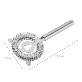 Tongke Cocktail Strainer, Stainless Steel Ice Filter, Spiral Spring Filter, Bar Cocktail Shaker Filter Ice Separator(Sliver)