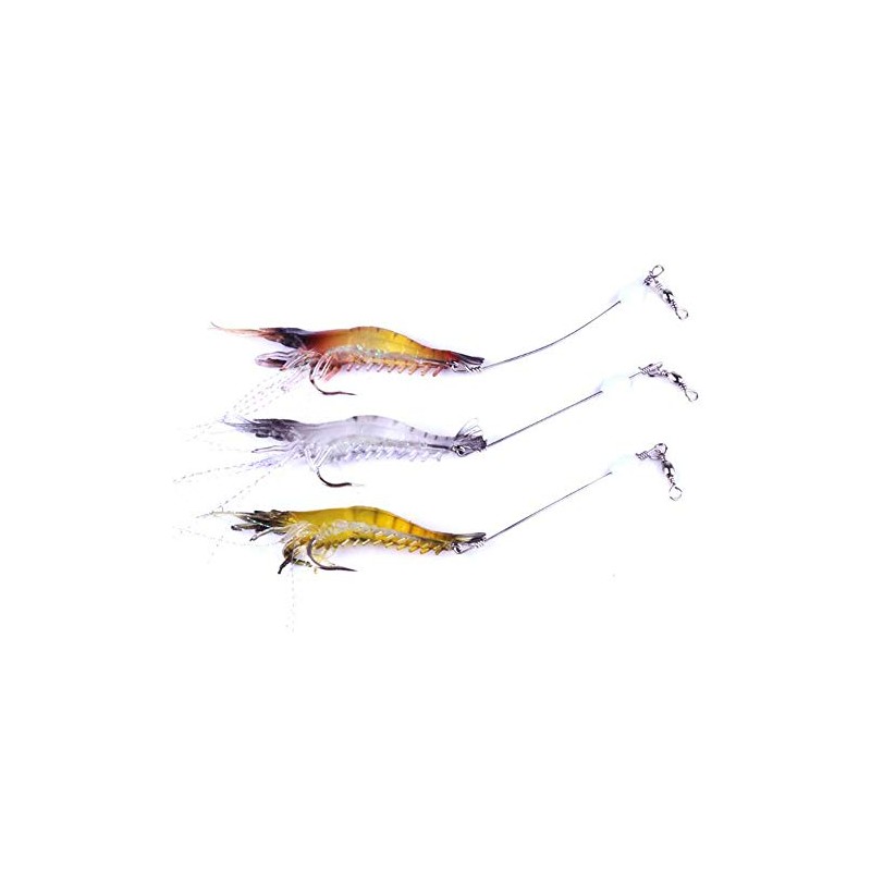 VOANZO 6 PCS Soft Shrimp Fishing Lure Soft Bait with