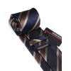 HISDERN Men's Tie Striped Wedding Tie & Pocket Square Set,