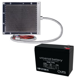 UPG 12V 10AH Replacement for ZHEJIANG HAIJIU 6-DFM12A + 12V Solar Panel Charger