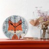 senya Wall Clock Brown Fox Silent Non Ticking Operated Round