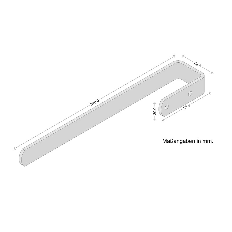 Gedotec Peli Towel Rail Bathroom Towel Rail Matt Brushed Stainless