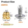 200Pcs Threaded Inserts Bolt Set 100pcs M3x4x5 Heat Set Insert